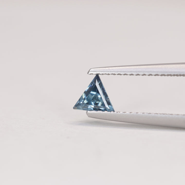 0.50ct Trilliant Cut Geometric Denim Blue Sapphire, Set of 3