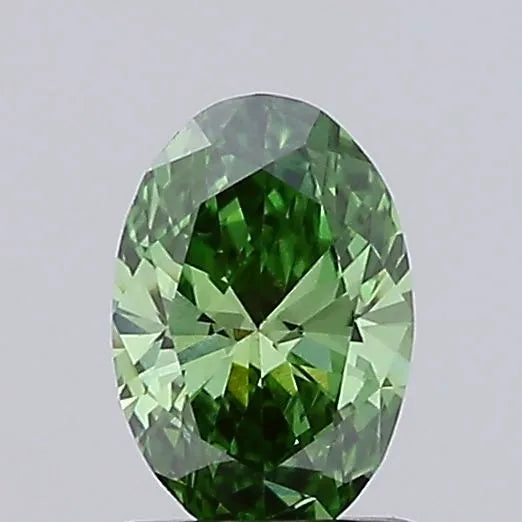 0.51ct Oval Lab Grown Diamond (Colour Fancy Vivid Green, Clarity VS1, IGI Certified) diamond