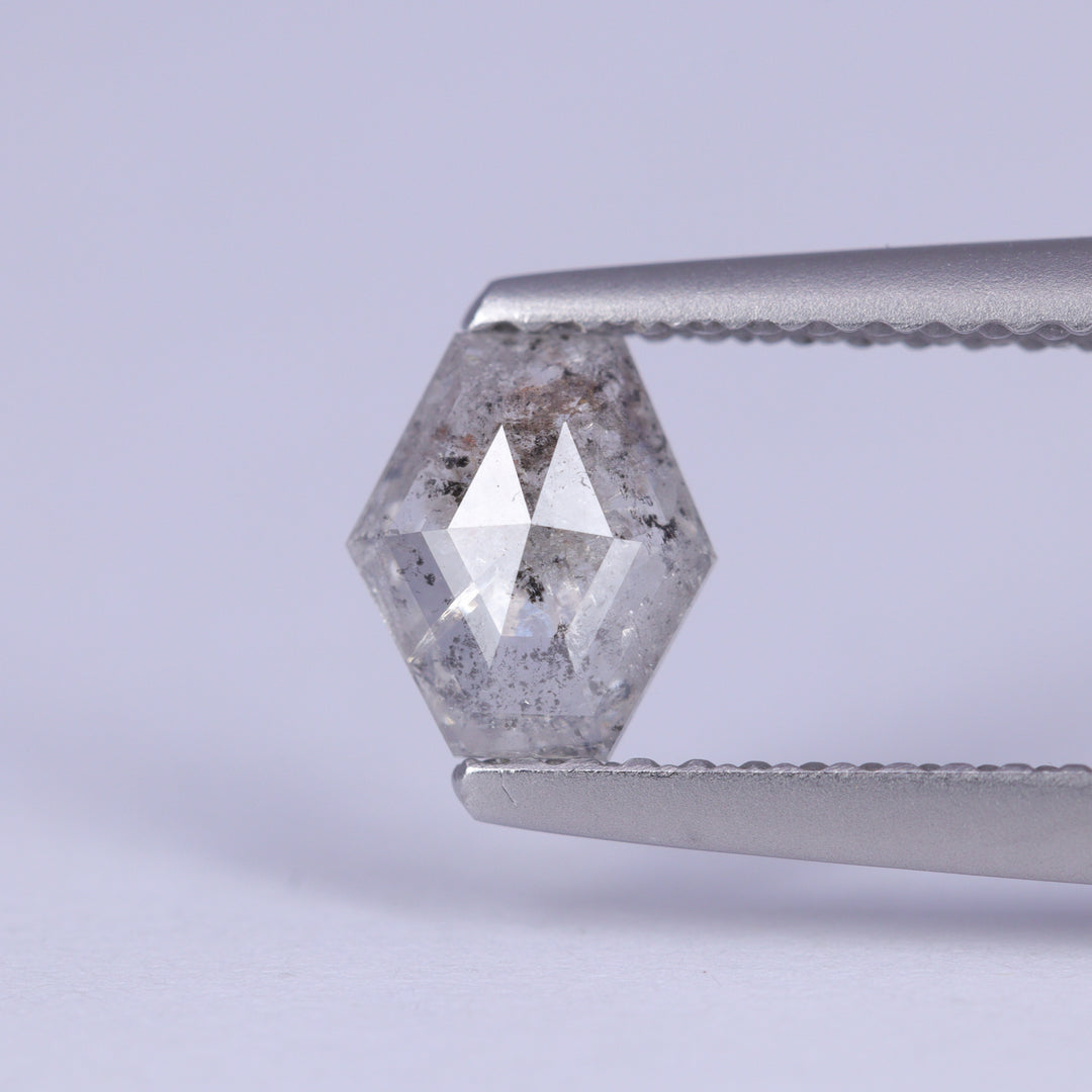 0.52ct Elongated Hexagon Cut Salt and Pepper Diamond Loose Gemstones