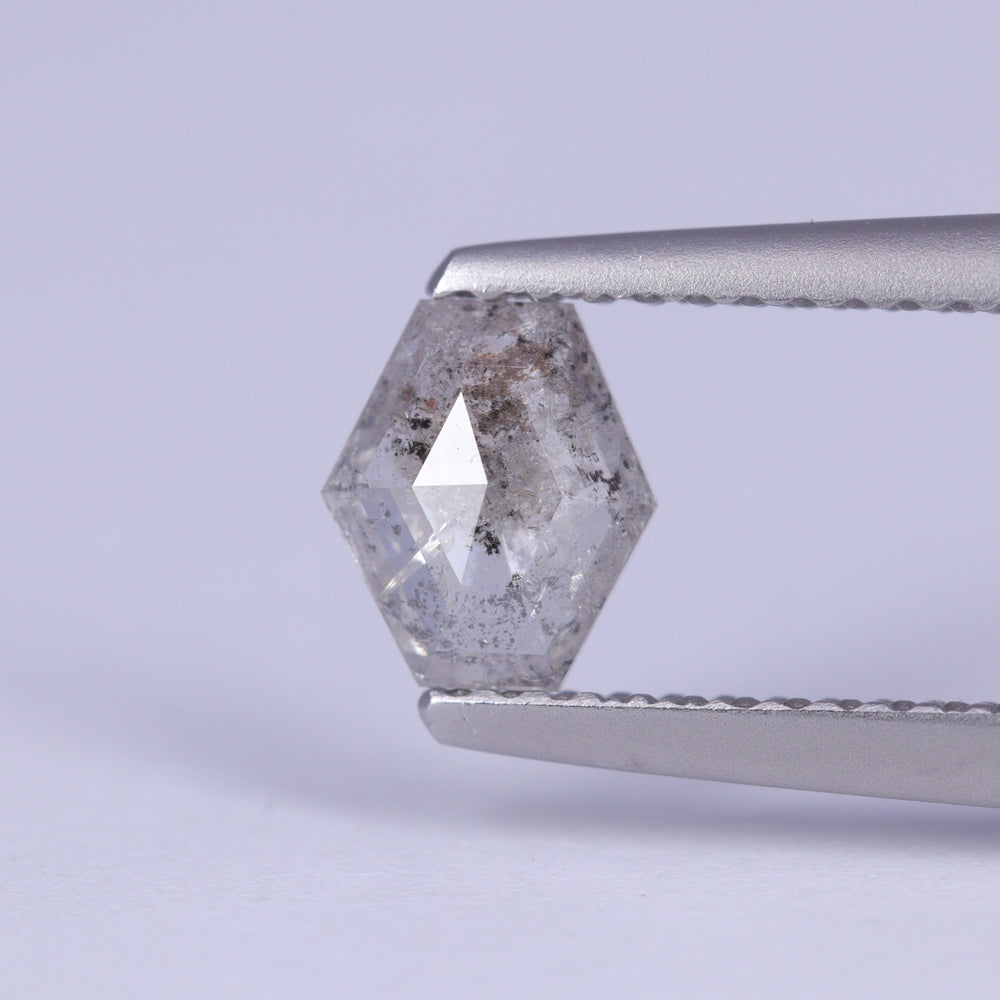 0.52ct Elongated Hexagon Cut Salt and Pepper Diamond Loose Gemstones