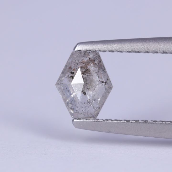 0.52ct Elongated Hexagon Cut Salt and Pepper Diamond Loose Gemstones