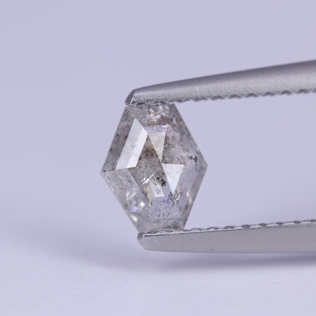 0.52ct Elongated Hexagon Cut Salt and Pepper Diamond Loose Gemstones
