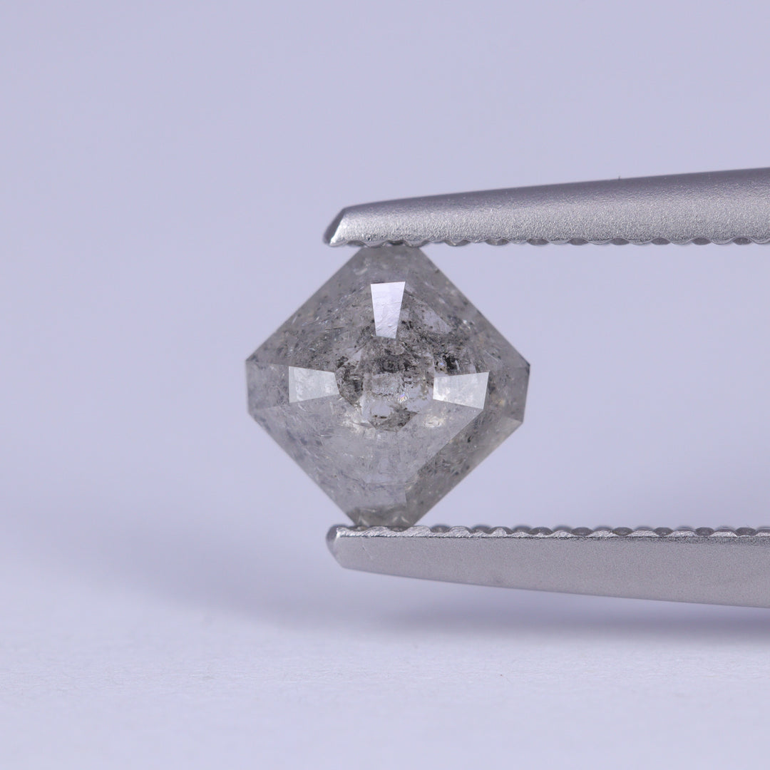 0.52ct Square Emerald Cut Salt and Pepper Diamond Loose Gemstones