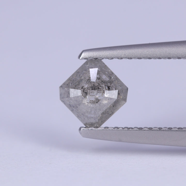 0.52ct Square Emerald Cut Salt and Pepper Diamond Loose Gemstones