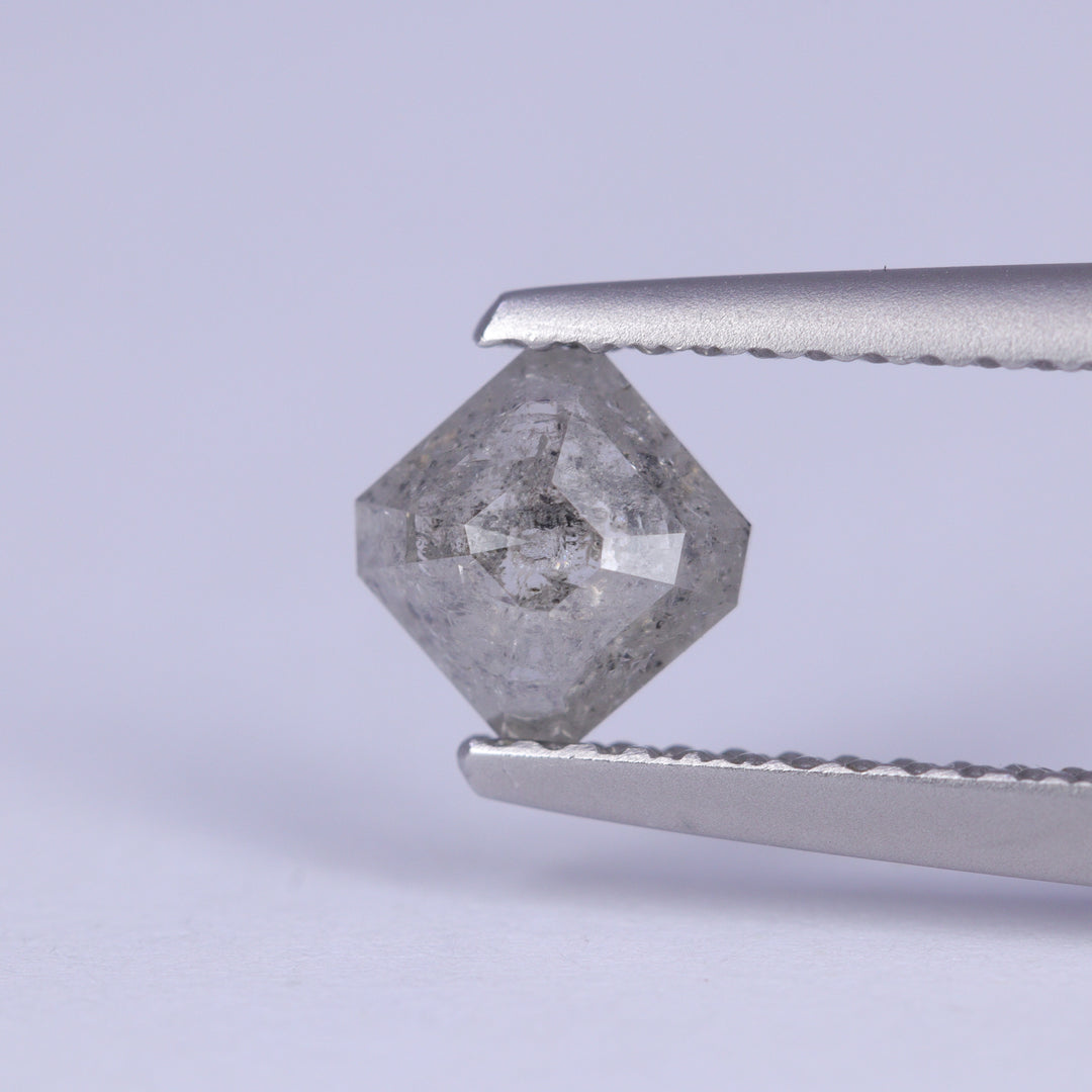 0.52ct Square Emerald Cut Salt and Pepper Diamond Loose Gemstones