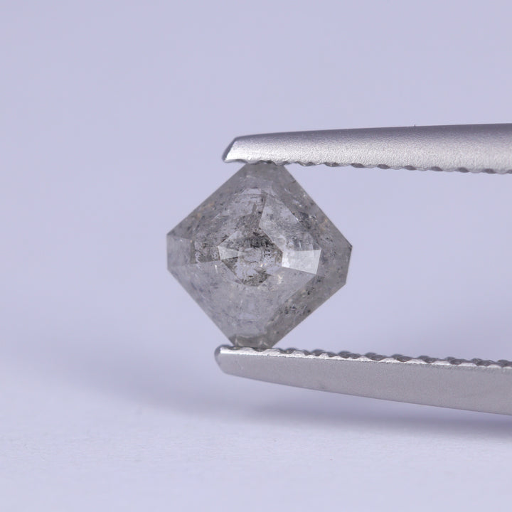 0.52ct Square Emerald Cut Salt and Pepper Diamond Loose Gemstones