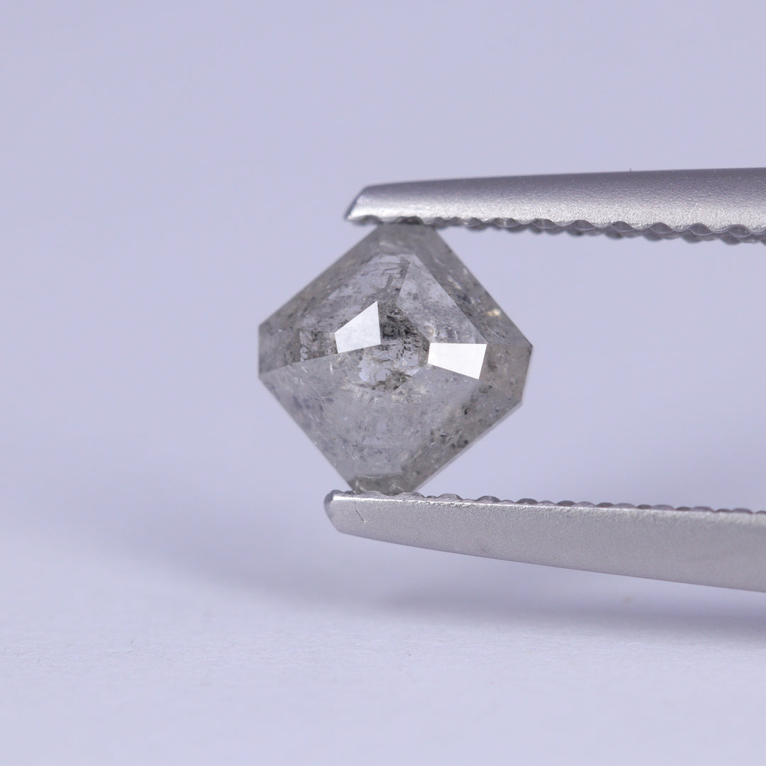 0.52ct Square Emerald Cut Salt and Pepper Diamond Loose Gemstones