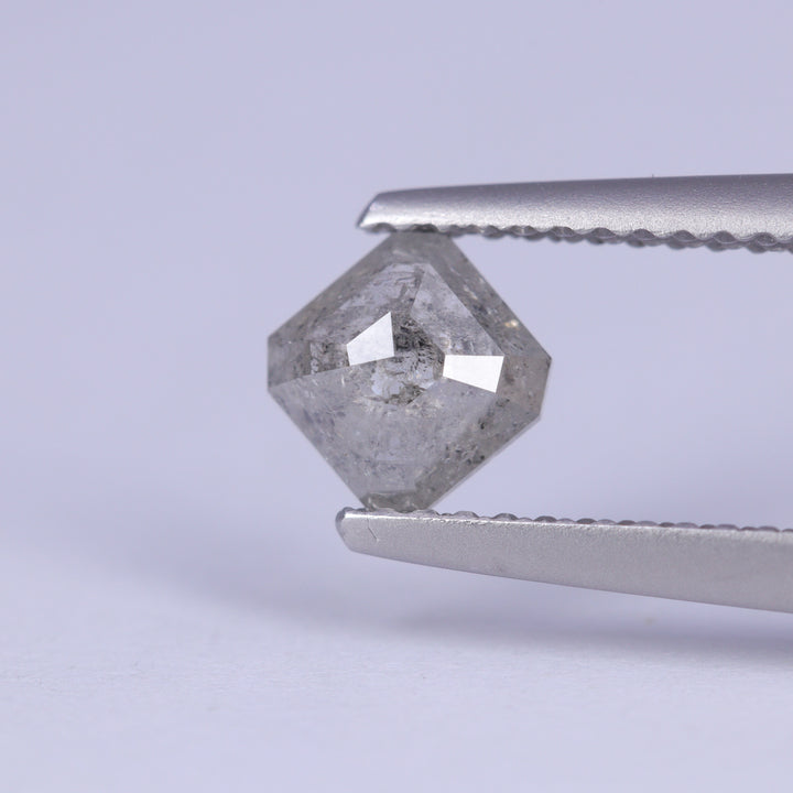 0.52ct Square Emerald Cut Salt and Pepper Diamond Loose Gemstones