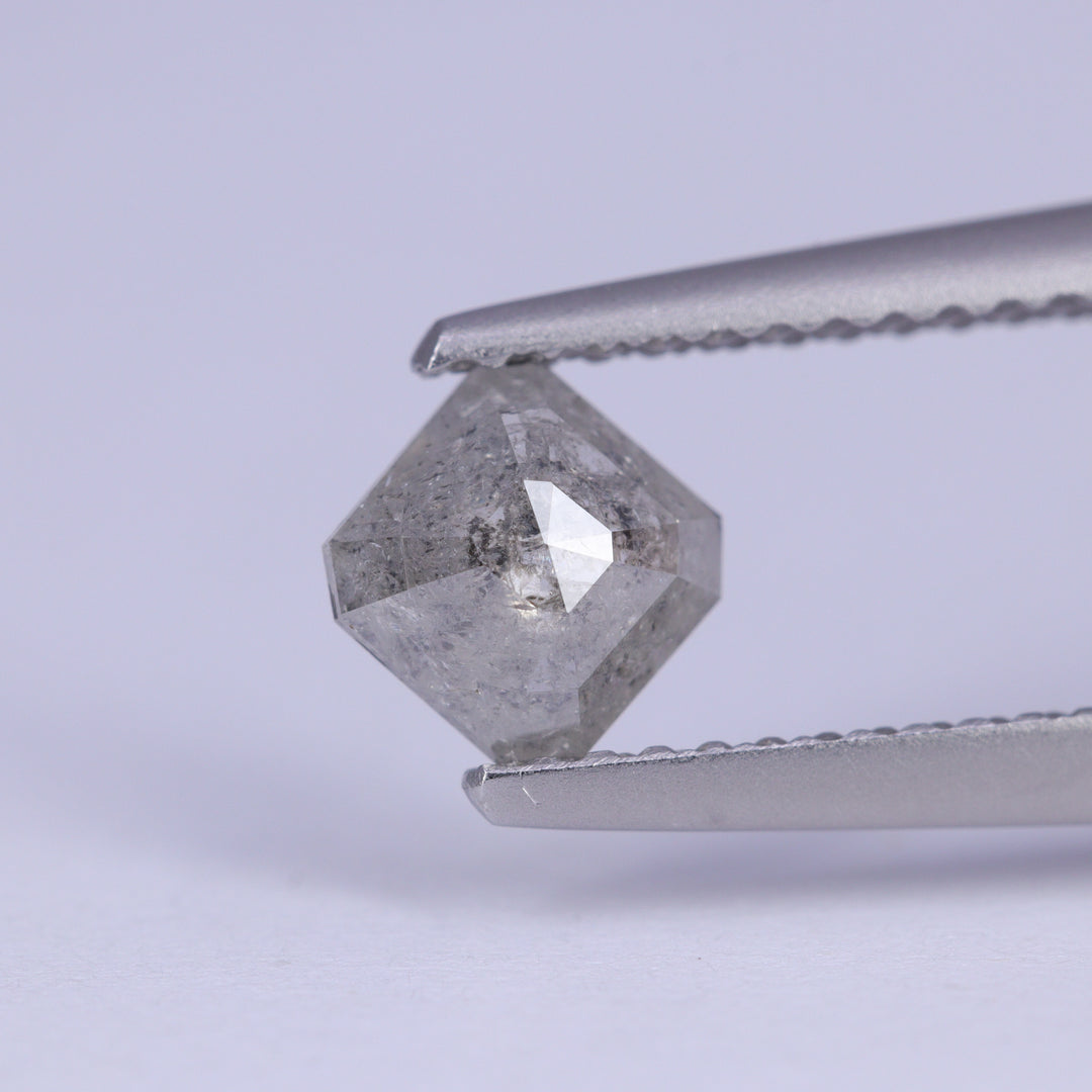 0.52ct Square Emerald Cut Salt and Pepper Diamond Loose Gemstones