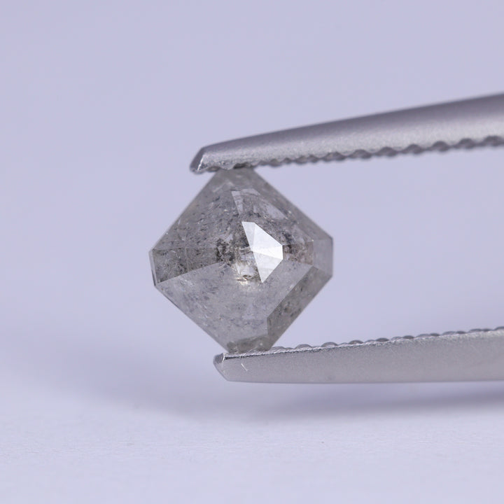 0.52ct Square Emerald Cut Salt and Pepper Diamond Loose Gemstones