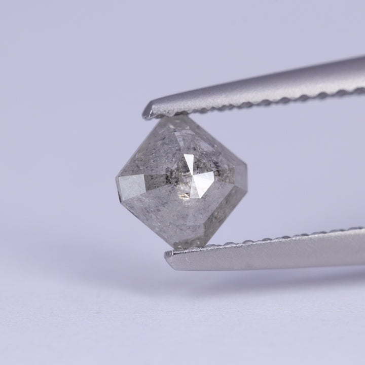 0.52ct Square Emerald Cut Salt and Pepper Diamond Loose Gemstones