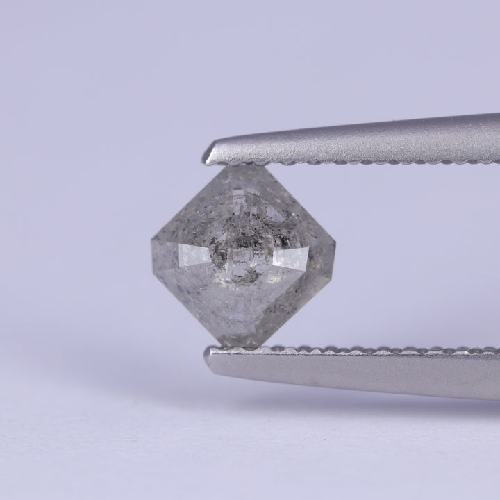 0.52ct Square Emerald Cut Salt and Pepper Diamond Loose Gemstones