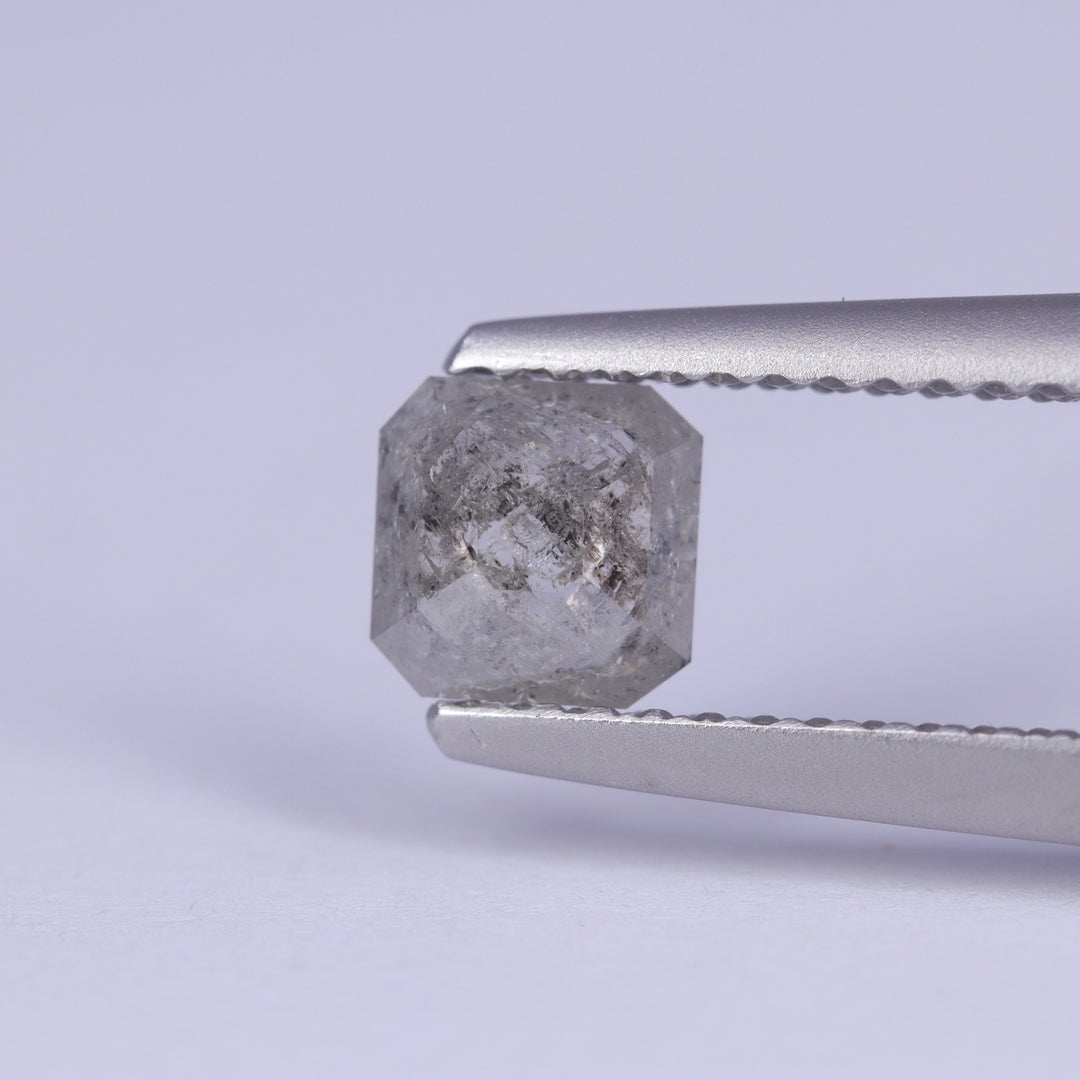 0.52ct Square Emerald Cut Salt and Pepper Diamond Loose Gemstones