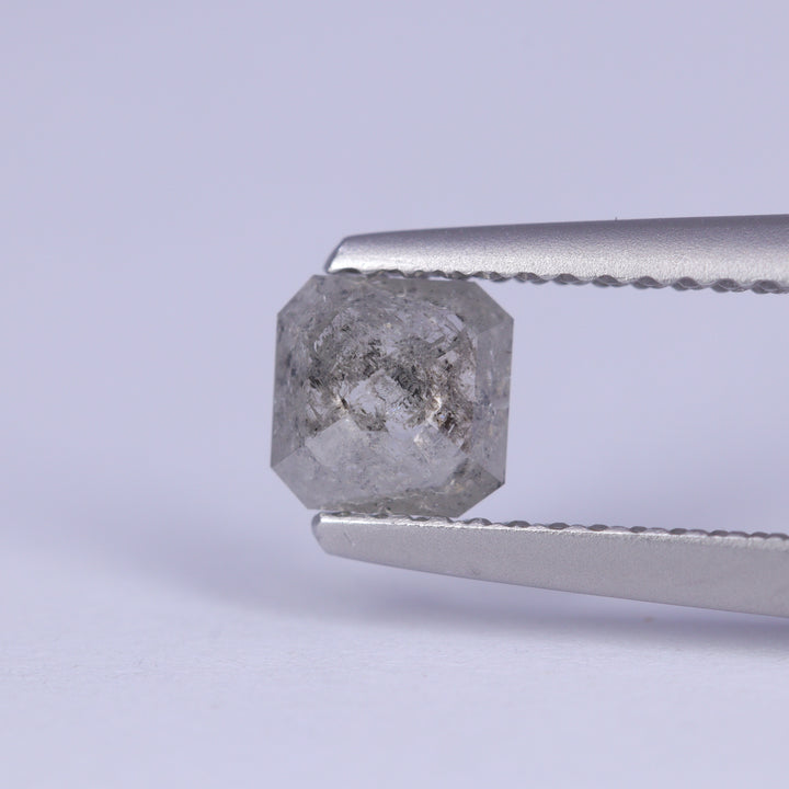 0.52ct Square Emerald Cut Salt and Pepper Diamond Loose Gemstones