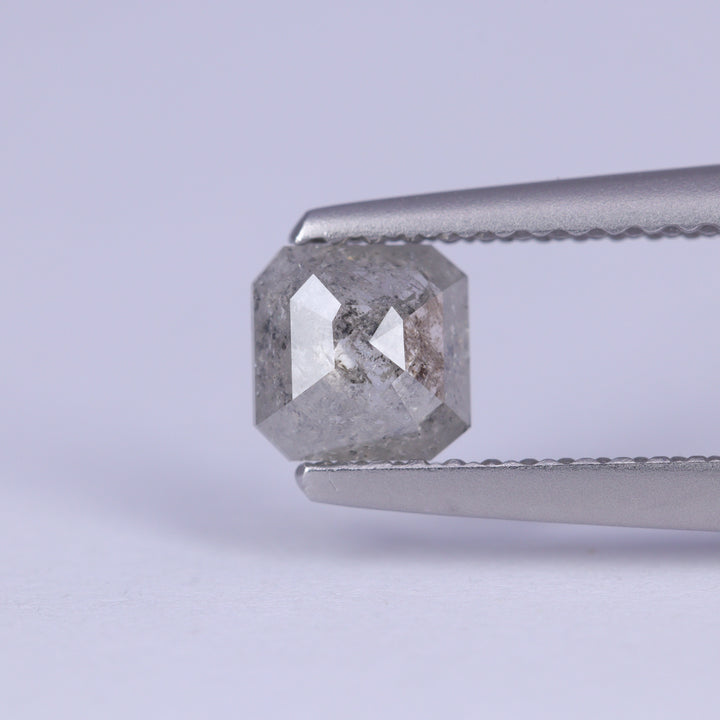 0.52ct Square Emerald Cut Salt and Pepper Diamond Loose Gemstones