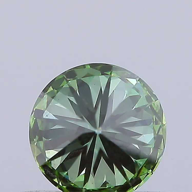 0.52ct Round Lab Grown Diamond (Colour Fancy Vivid Green, Clarity VS1, Cut VG, IGI Certified) diamond