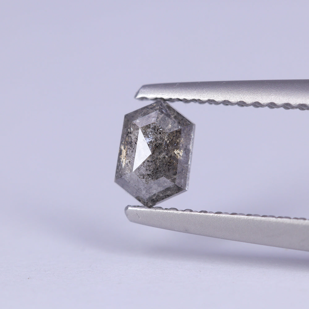 0.53ct Elongated Hexagon Cut Salt and Pepper Diamond Loose Gemstones