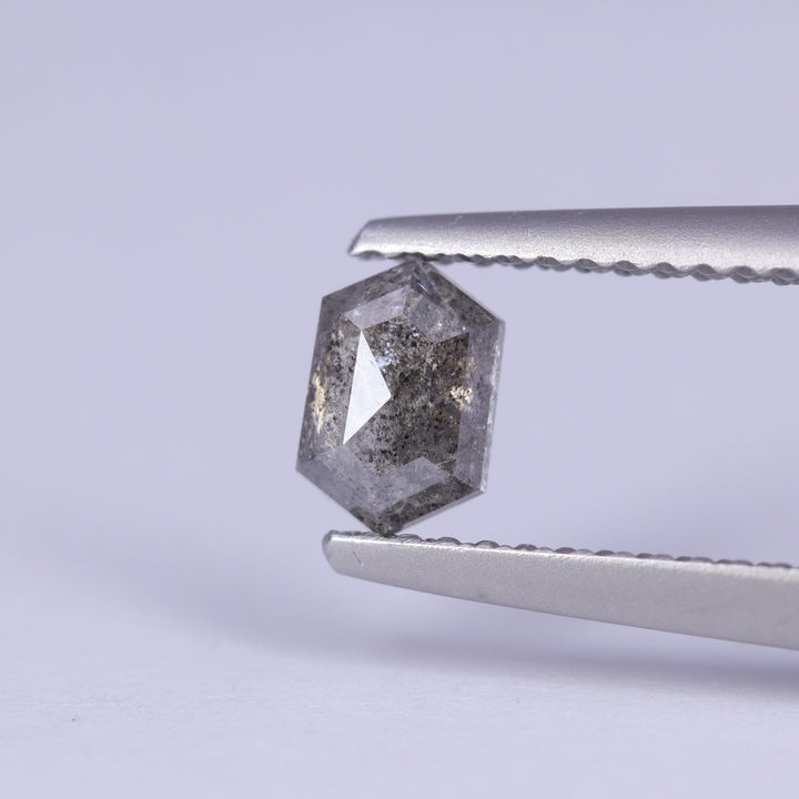 0.53ct Elongated Hexagon Cut Salt and Pepper Diamond Loose Gemstones