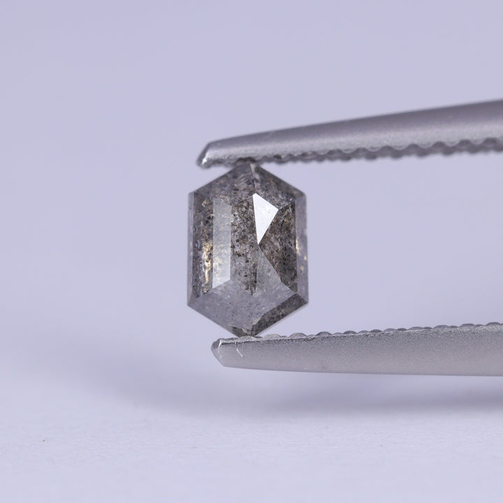 0.53ct Elongated Hexagon Cut Salt and Pepper Diamond Loose Gemstones