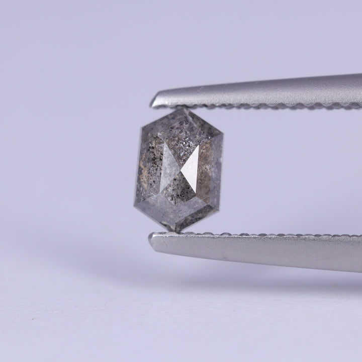 0.53ct Elongated Hexagon Cut Salt and Pepper Diamond Loose Gemstones