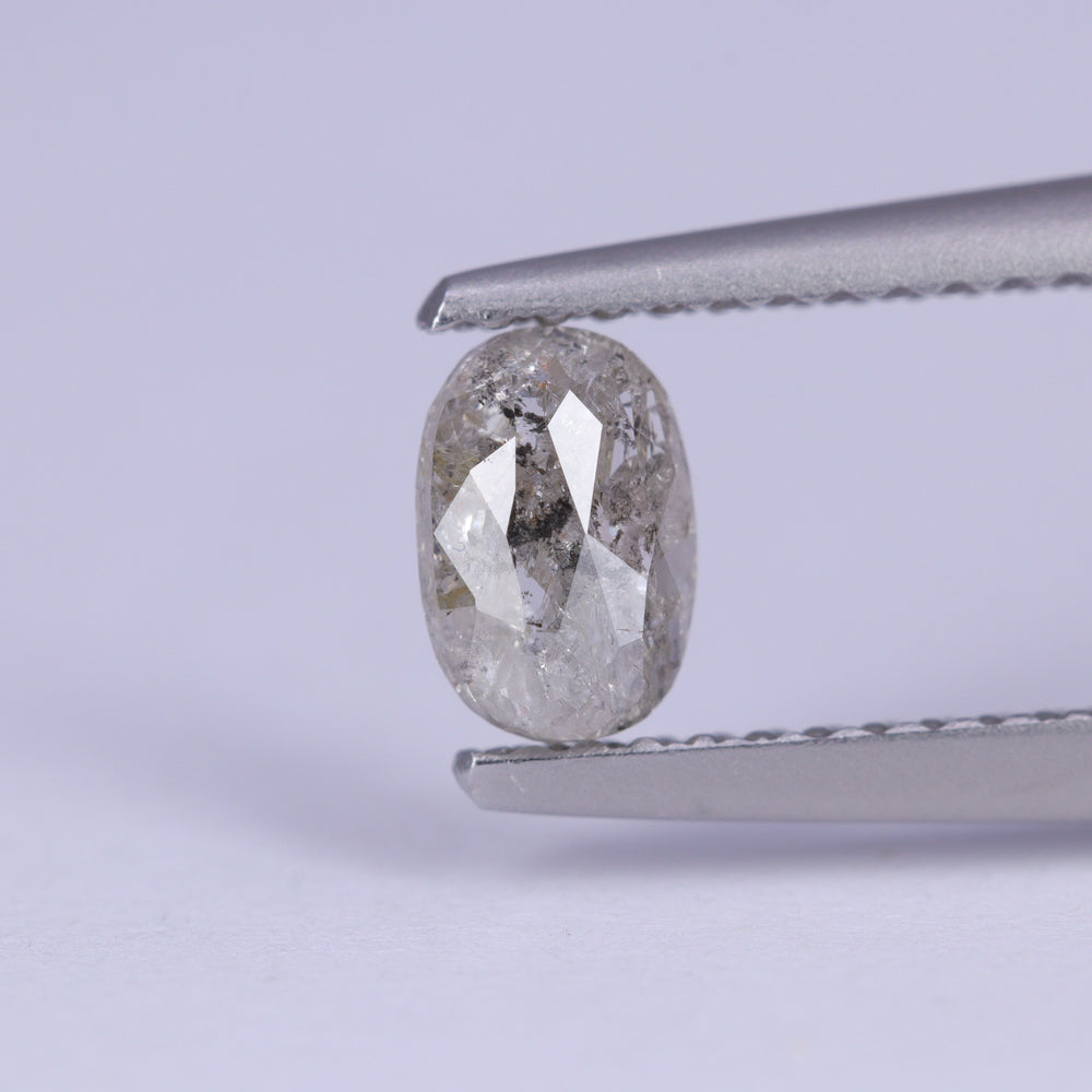 0.53ct Oval Cut Salt and Pepper Diamond Loose Gemstones