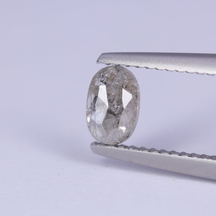 0.53ct Oval Cut Salt and Pepper Diamond Loose Gemstones