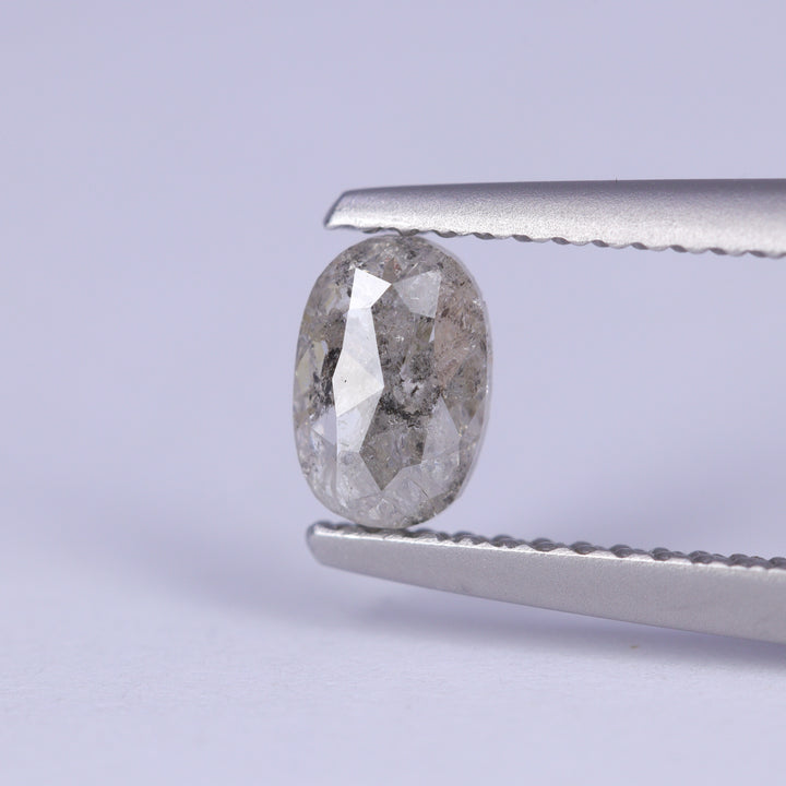0.53ct Oval Cut Salt and Pepper Diamond Loose Gemstones