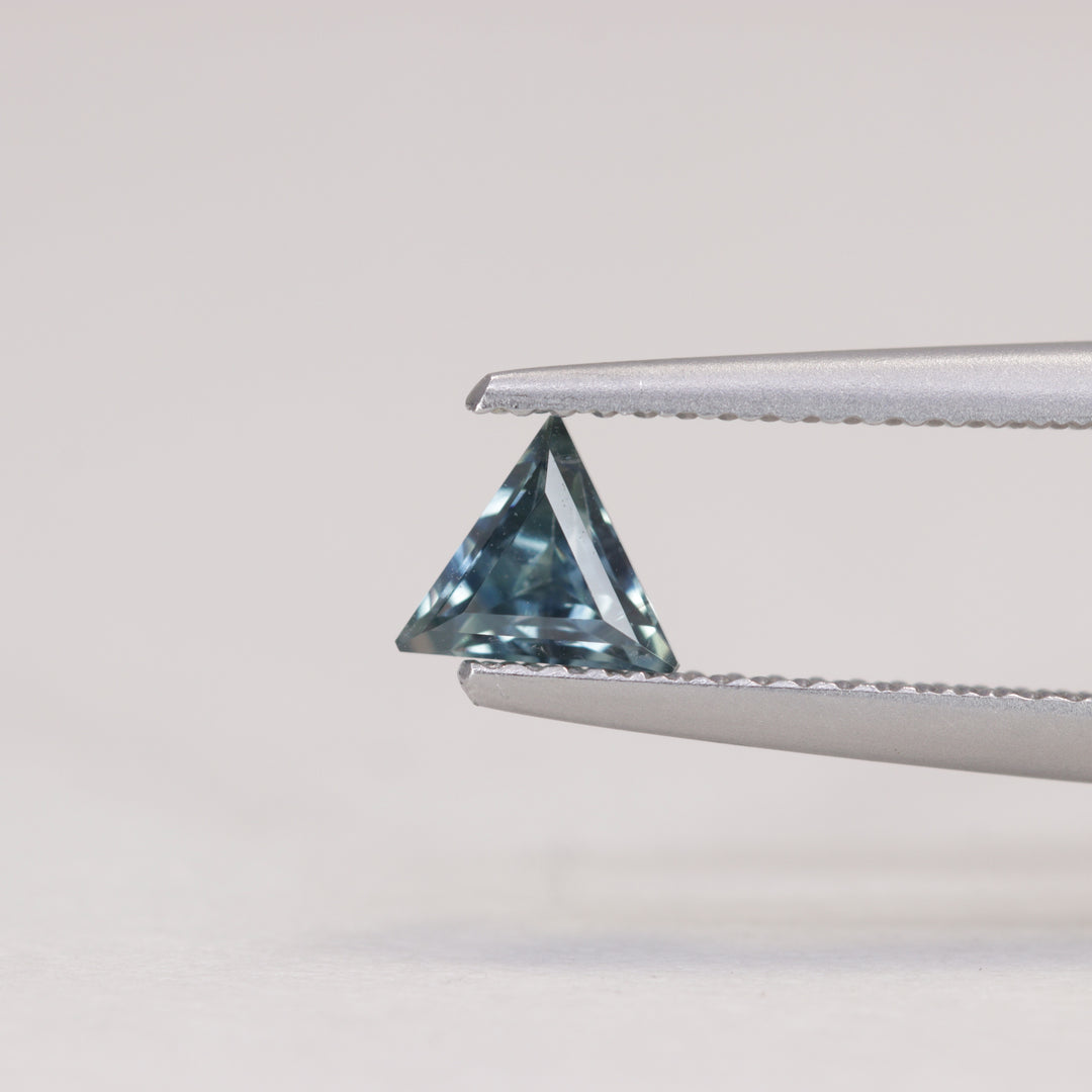 0.50ct Trilliant Cut Geometric Denim Blue Sapphire, Set of 3