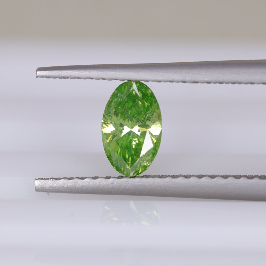 Green Diamond | 0.53ct Marquise Oval Cut