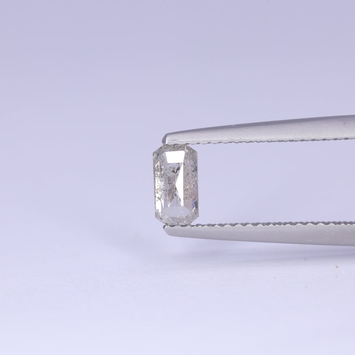 0.55ct Emerald Cut Salt and Pepper Diamond