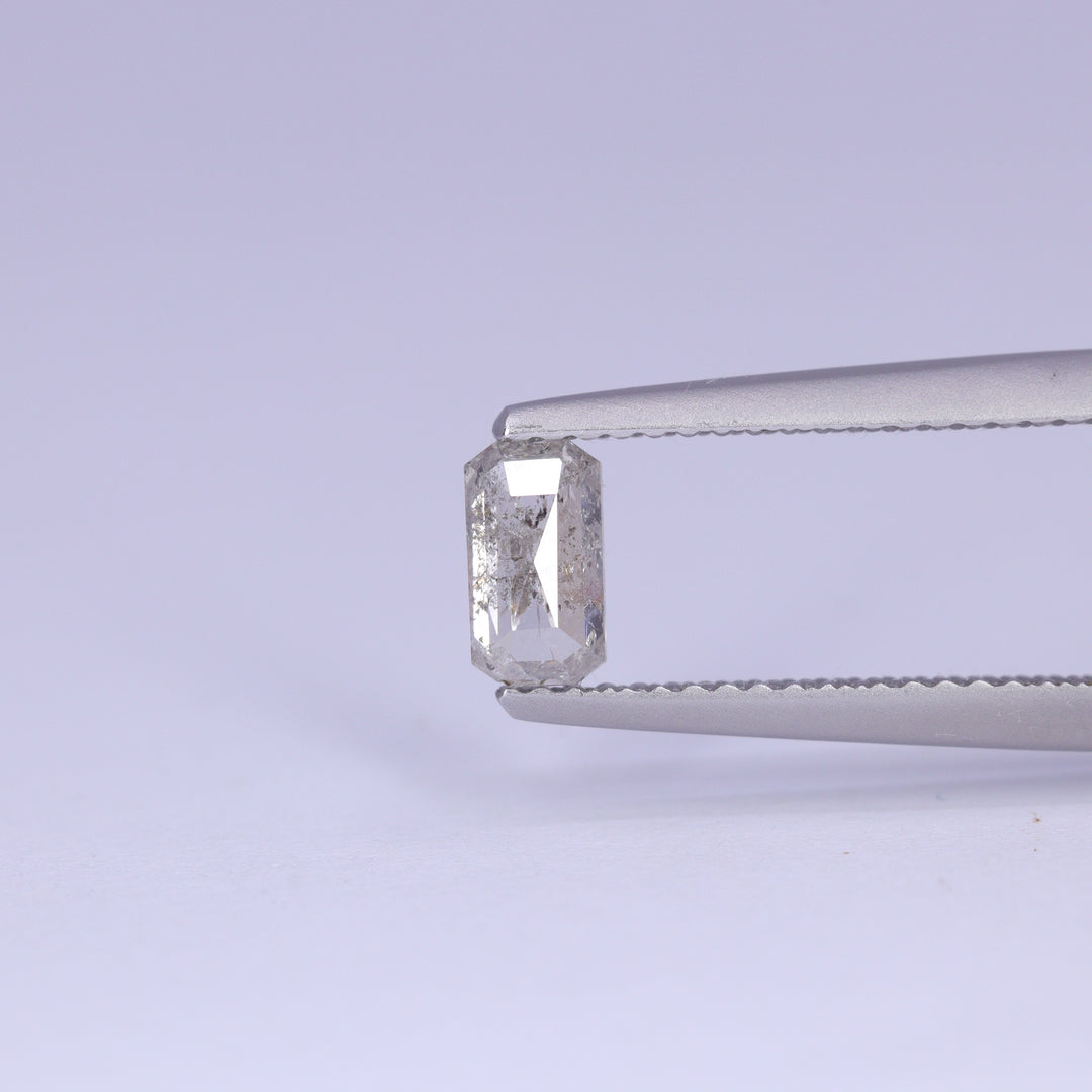 0.55ct Emerald Cut Salt and Pepper Diamond