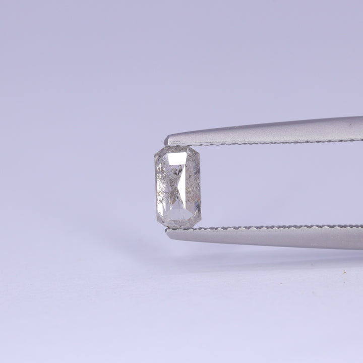 0.55ct Emerald Cut Salt and Pepper Diamond