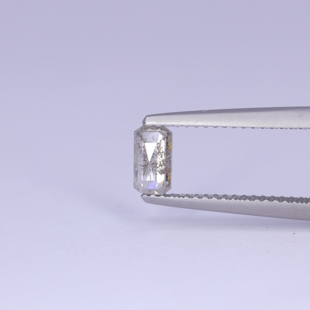 0.55ct Emerald Cut Salt and Pepper Diamond