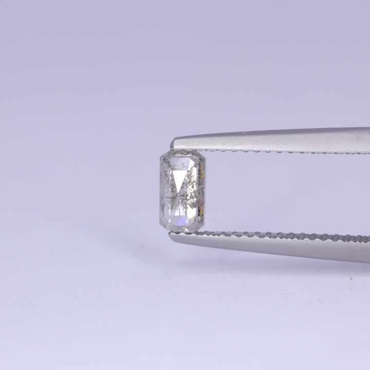 0.55ct Emerald Cut Salt and Pepper Diamond