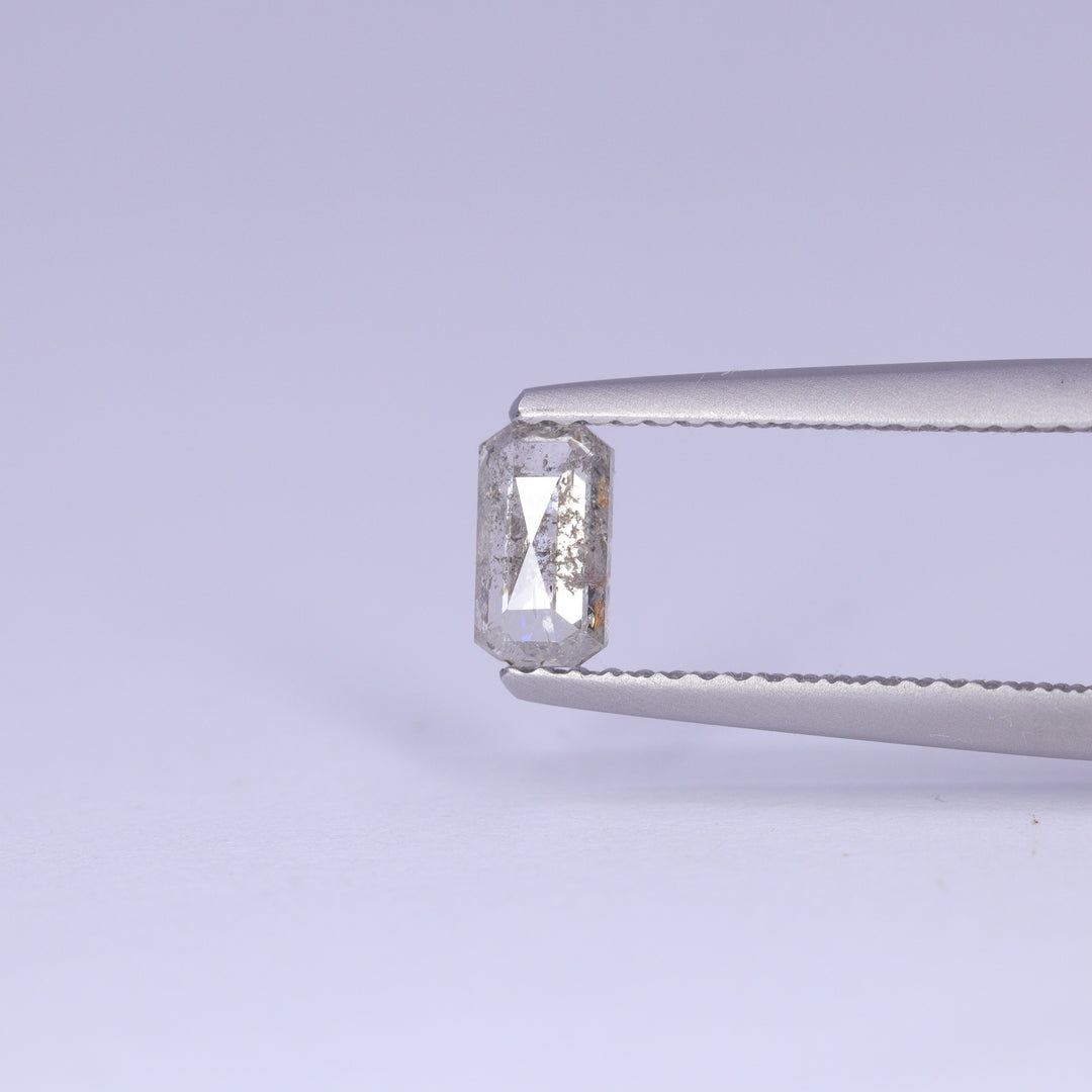 0.55ct Emerald Cut Salt and Pepper Diamond