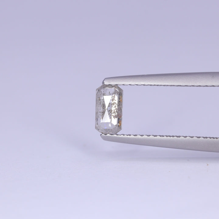 0.55ct Emerald Cut Salt and Pepper Diamond