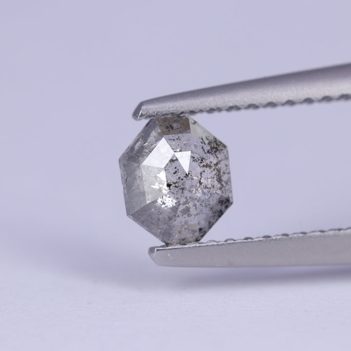 0.58ct Octagon Rose Cut Salt and Pepper Diamond Loose Gemstones