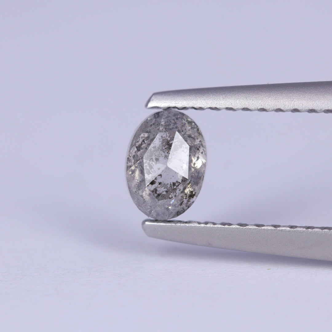 0.60ct Oval Cut Salt and Pepper Diamond Loose Gemstones