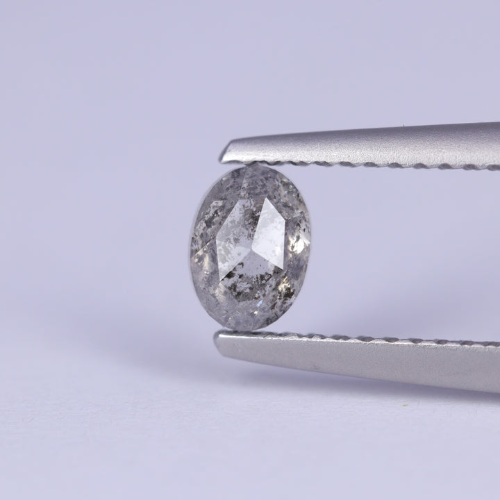 0.60ct Oval Cut Salt and Pepper Diamond Loose Gemstones