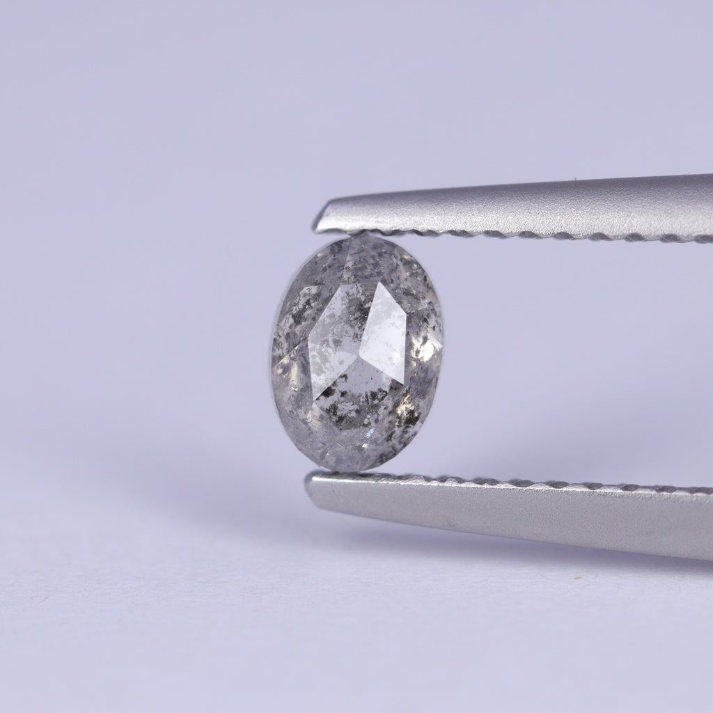0.60ct Oval Cut Salt and Pepper Diamond Loose Gemstones