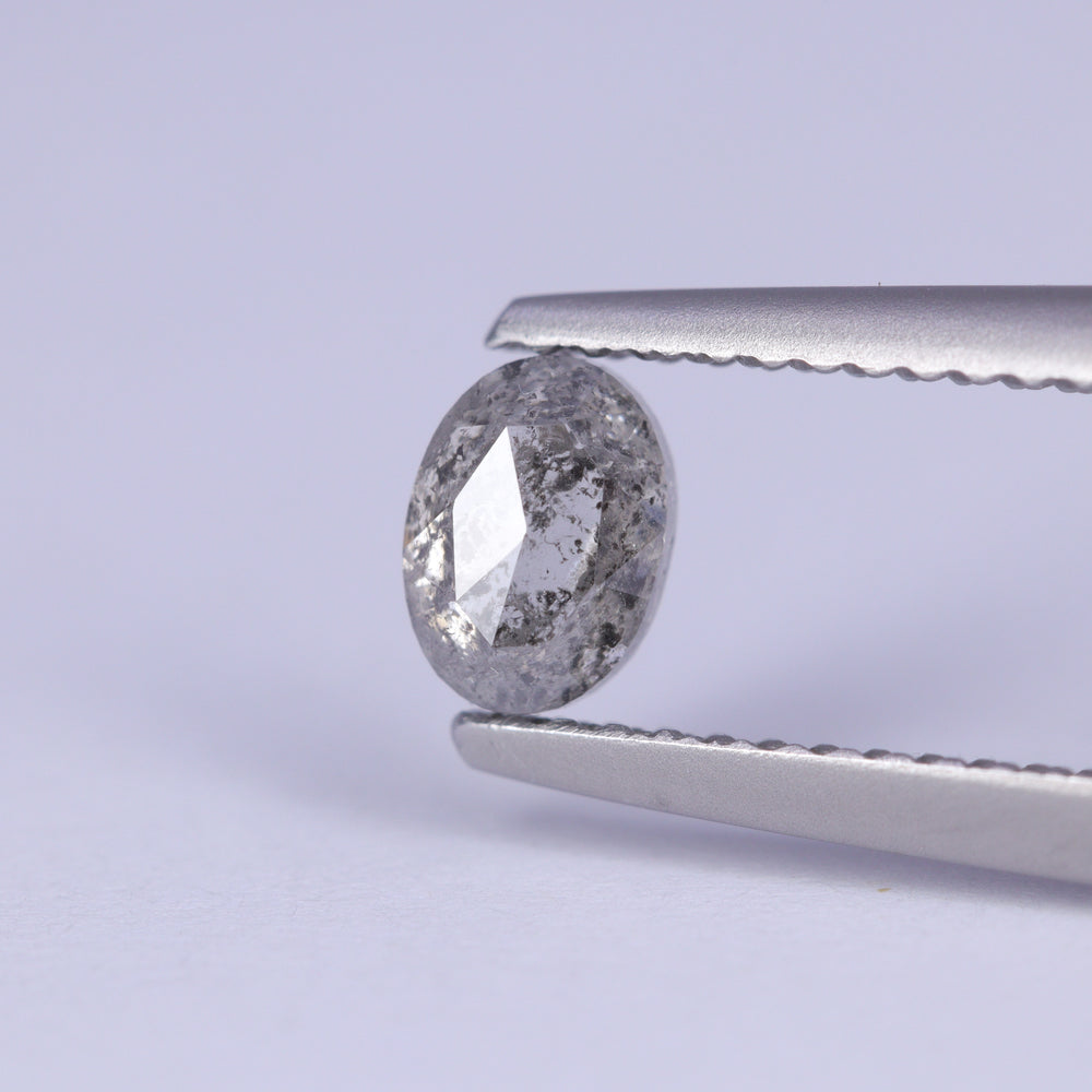 0.60ct Oval Cut Salt and Pepper Diamond Loose Gemstones