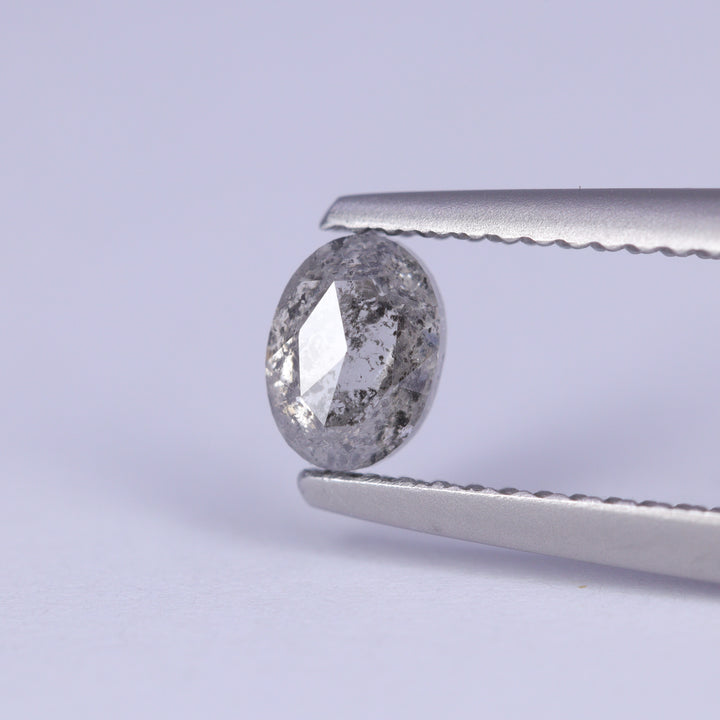 0.60ct Oval Cut Salt and Pepper Diamond Loose Gemstones