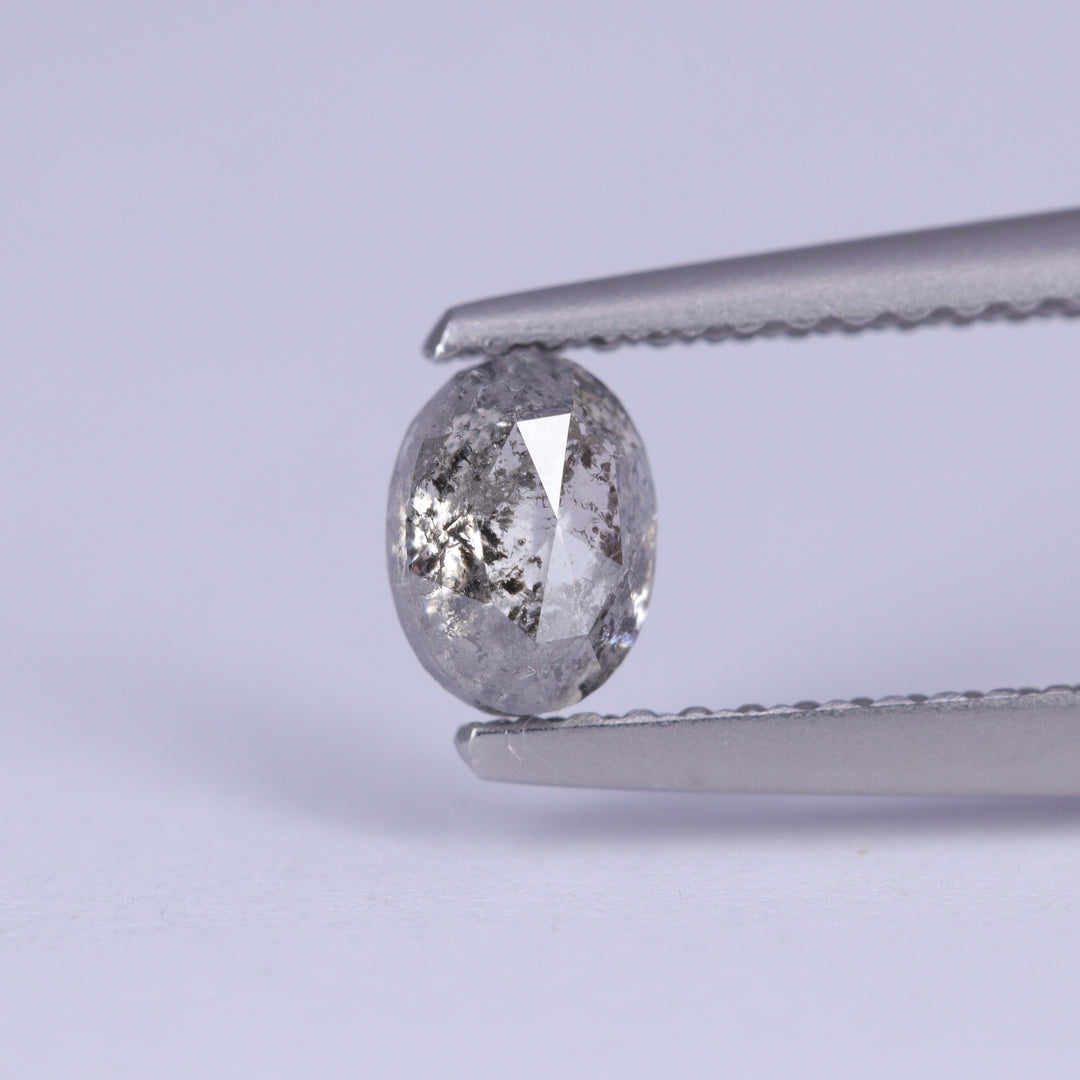 0.60ct Oval Cut Salt and Pepper Diamond Loose Gemstones
