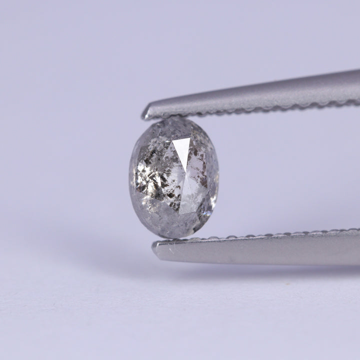0.60ct Oval Cut Salt and Pepper Diamond Loose Gemstones