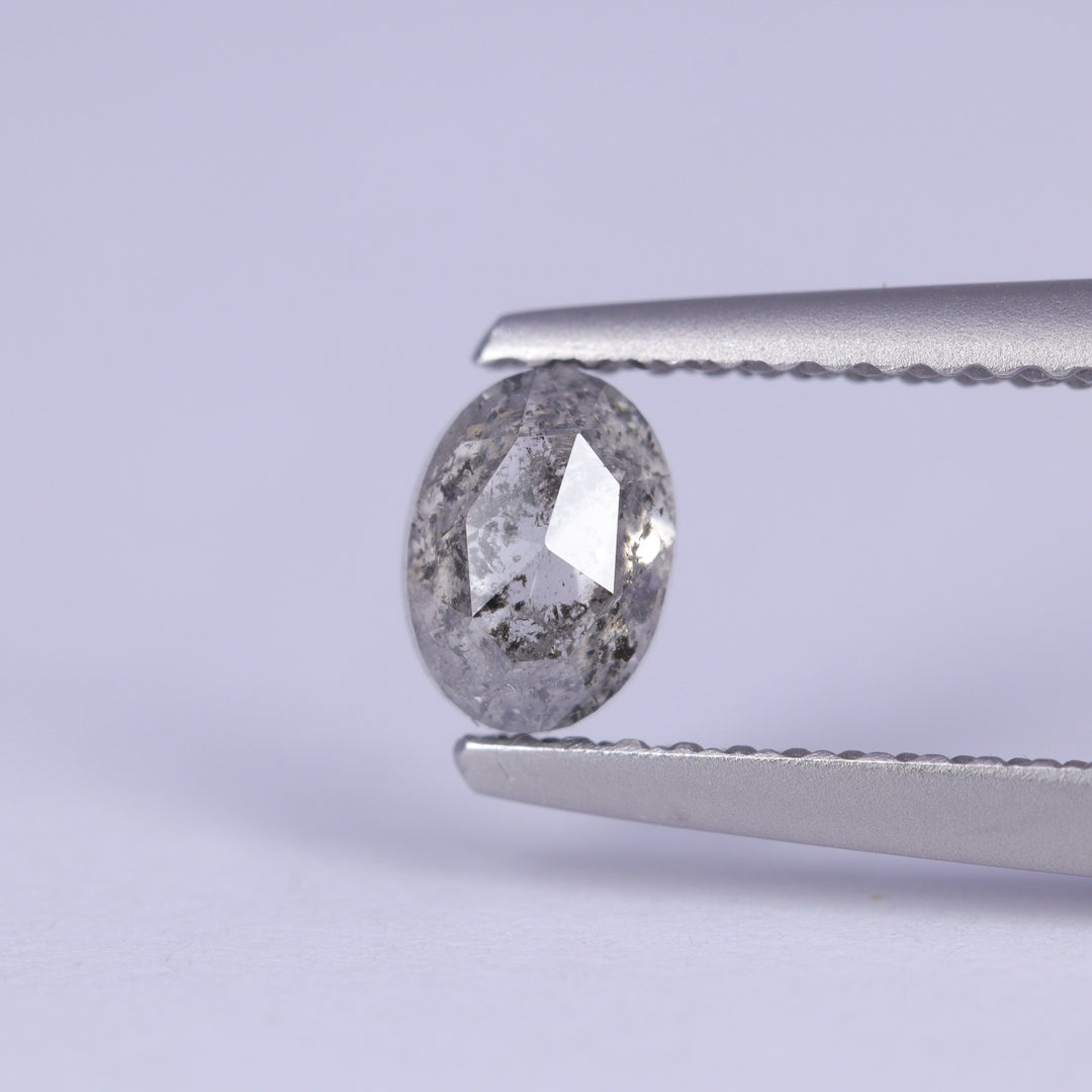 0.60ct Oval Cut Salt and Pepper Diamond Loose Gemstones