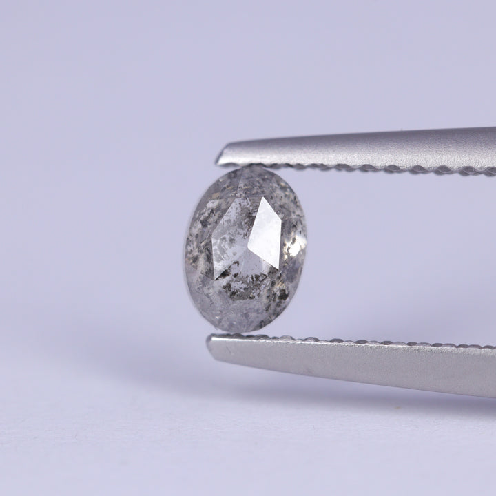 0.60ct Oval Cut Salt and Pepper Diamond Loose Gemstones