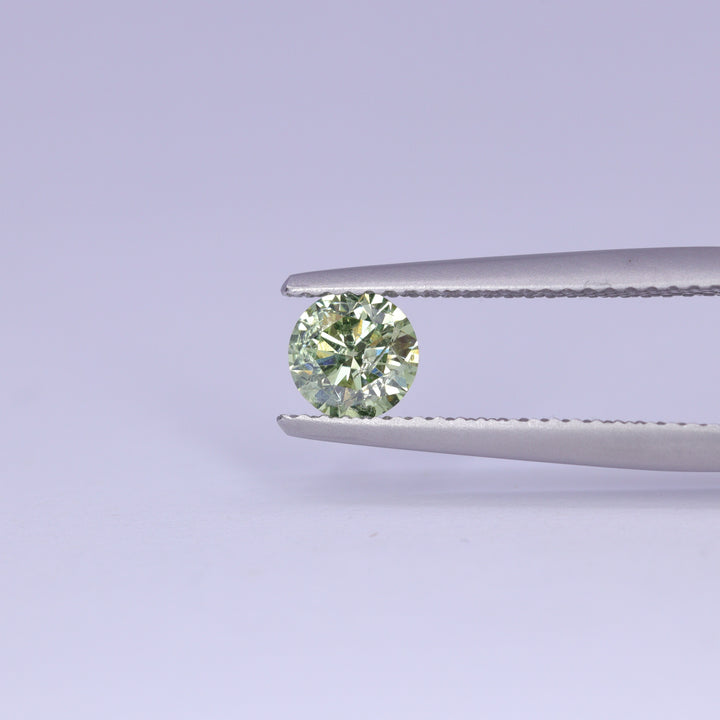 0.61ct Round Brilliant Cut Green Diamond Loose Gemstones