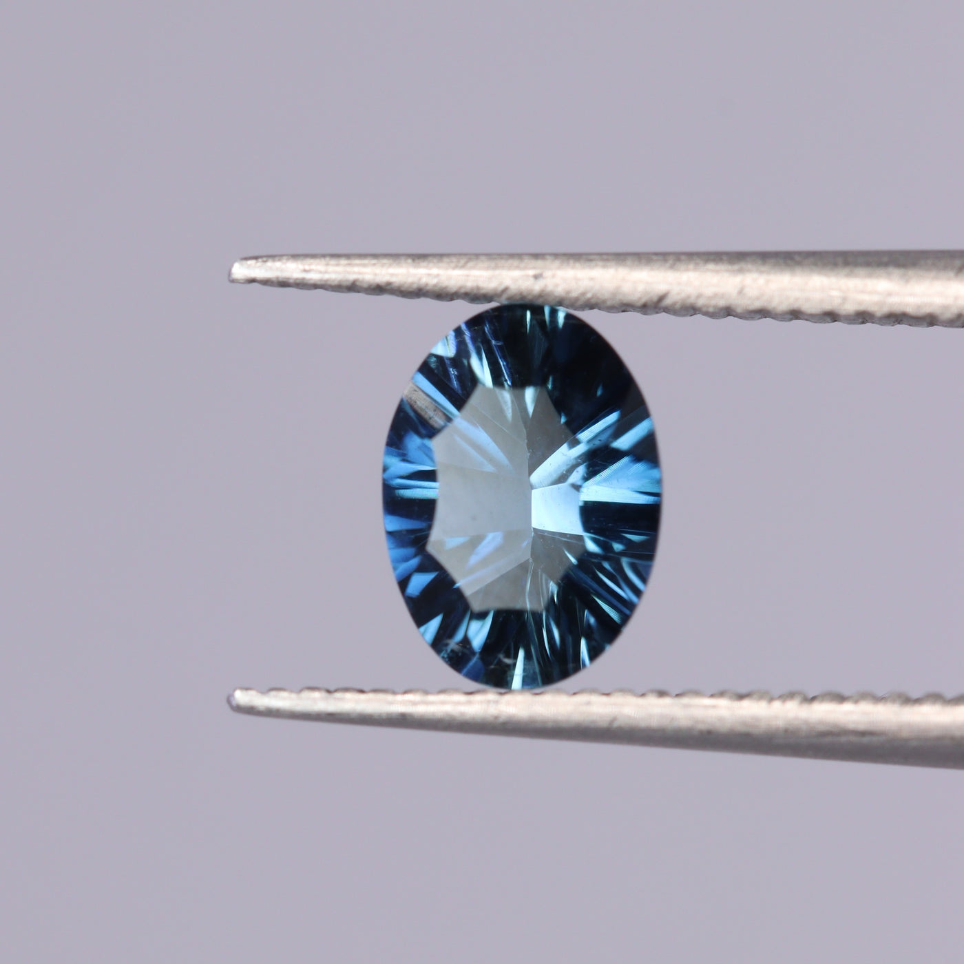 Blue Tourmaline | 0.64ct Oval Optix Cut, Loose Gemstone