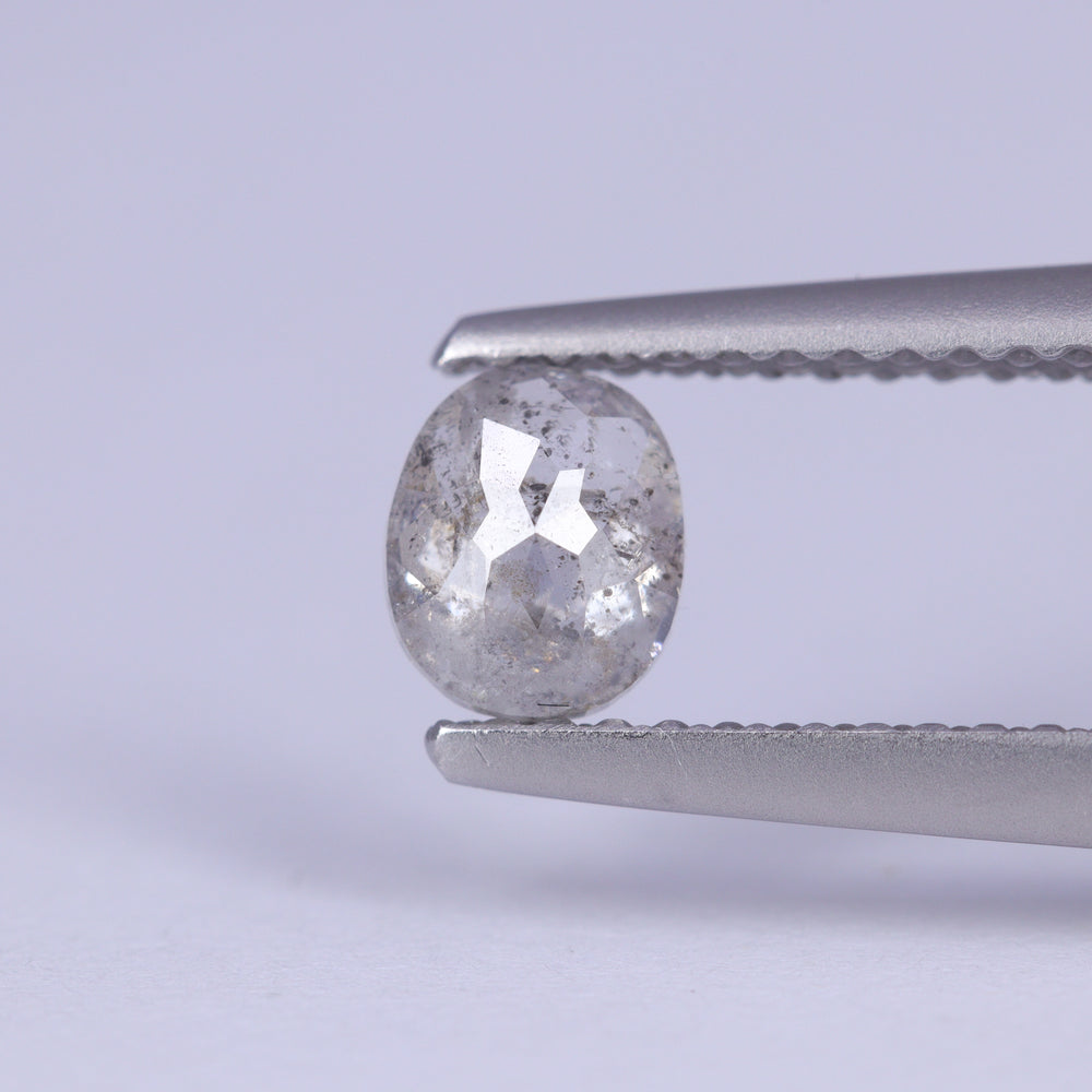 0.66ct Oval Cut Salt and Pepper Diamond Loose Gemstones