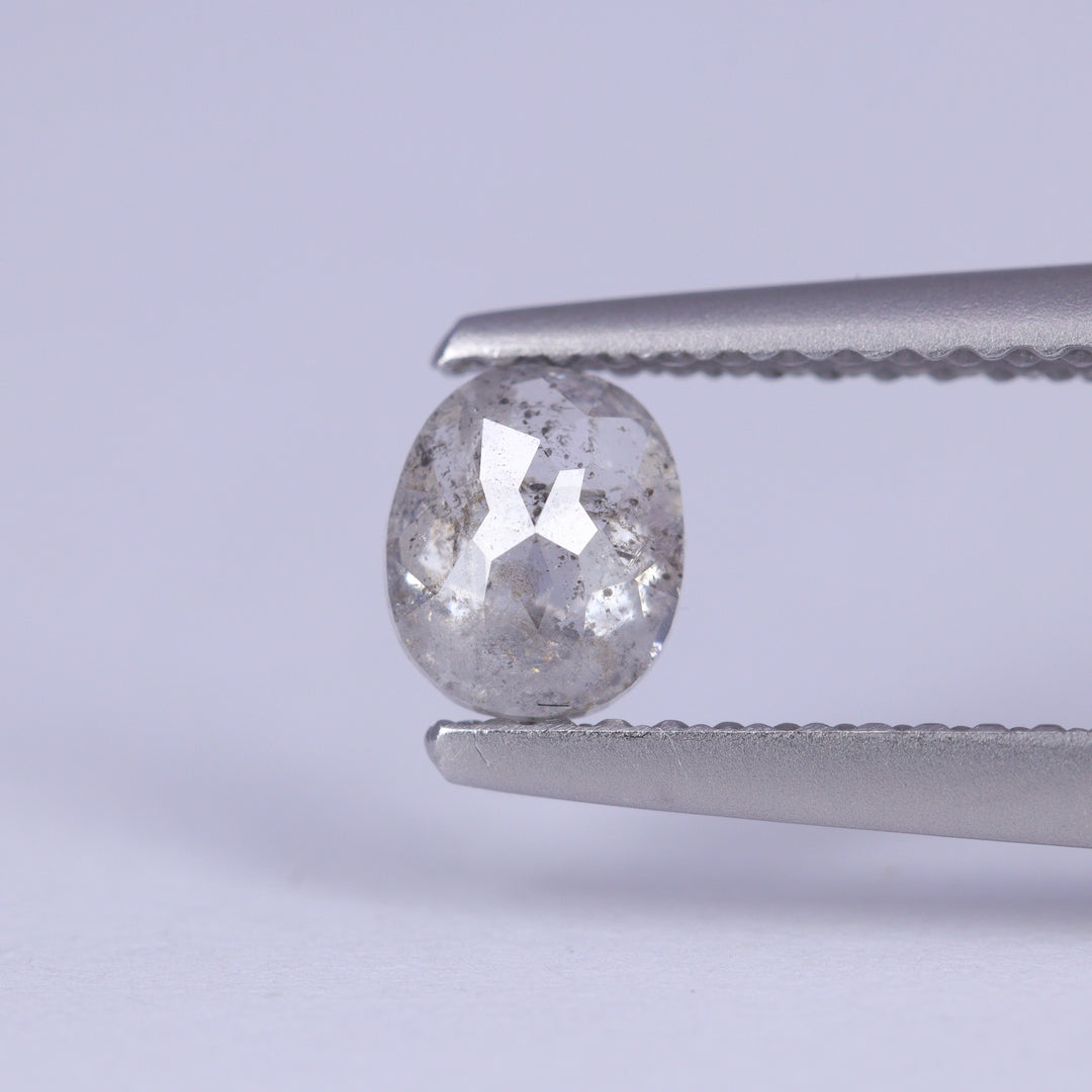 0.66ct Oval Cut Salt and Pepper Diamond Loose Gemstones